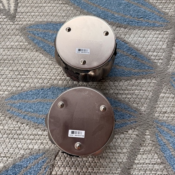 Bath & Body Works Autumn Harvest Pierced Pumpkin Leaves Candle Holder Set of 2 - Picture 4 of 6